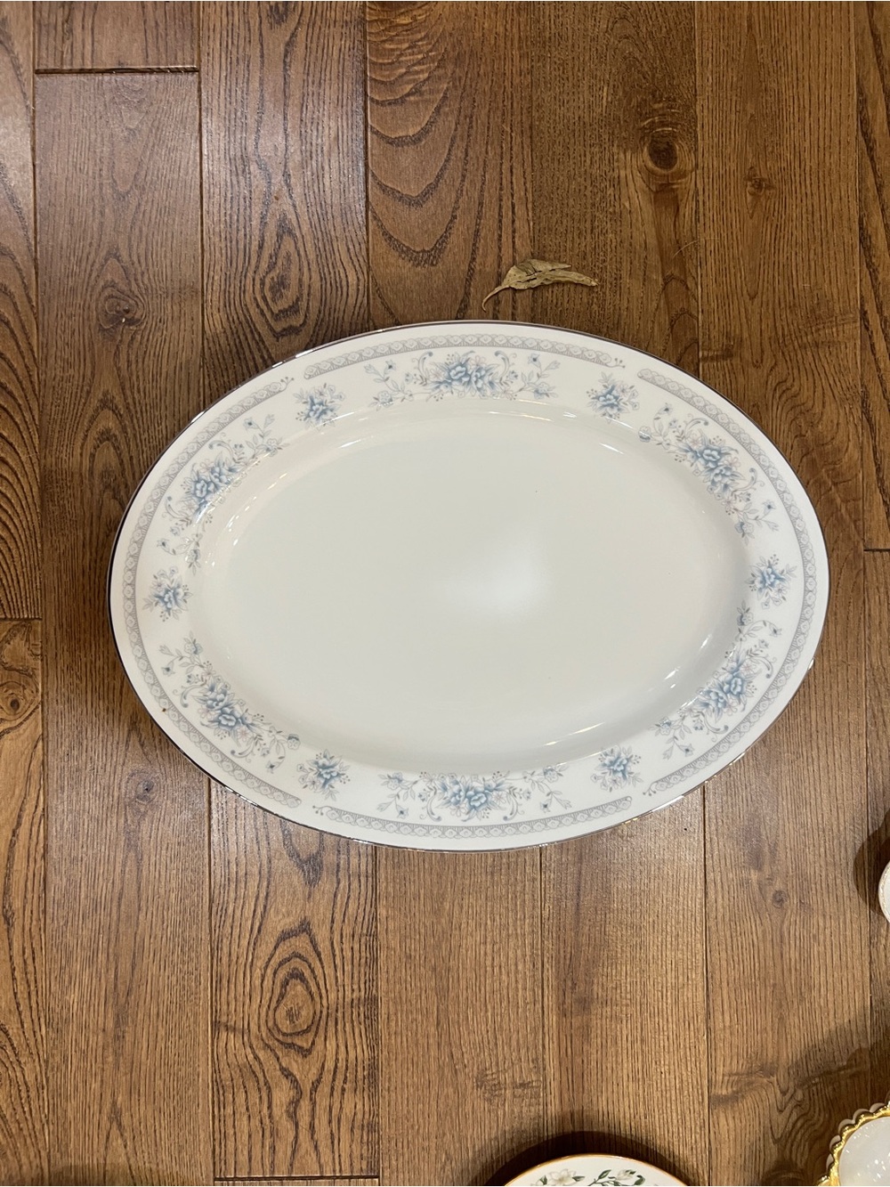 American Limoges Floral Oval Serving Platter Salem Heritage Collection